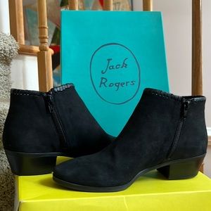 Jack Rogers “Reagan” black nubuck leather bootie size 8.5M
